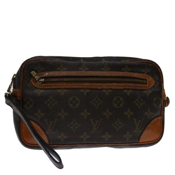 LOUIS VUITTON Monogram Marly Dragonne GM Clutch Bag M51825 LV Auth 69065 - Picture 1 of 14